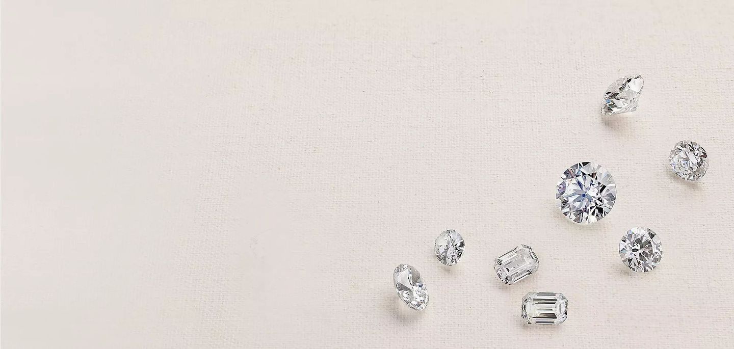 Loose diamonds in a variety of shapes and carats including lab grown gems.