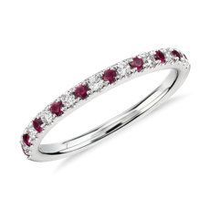 Riviera Pave Ruby and Diamond Ring