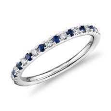 Riviera Pave Sapphire and Diamond Ring