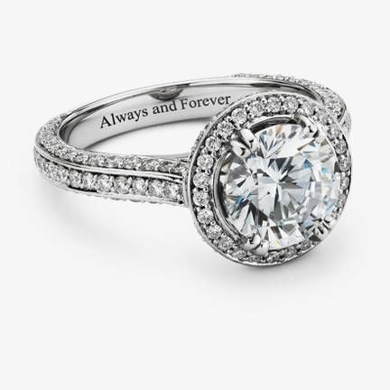 Engravable Engagement Ring