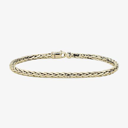 Men's yellow gold chain bracelet