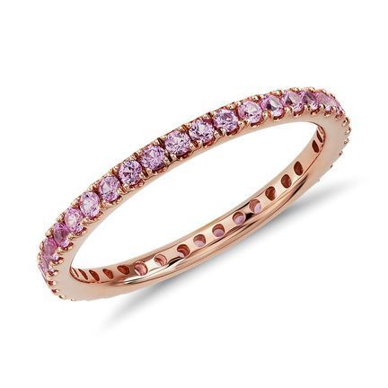 Pink Sapphire Ring in rose gold