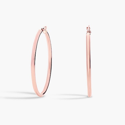 Rose gold hoop earrings