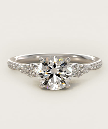 Elegant diamond engagement ring with intricate detailing