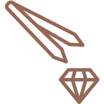 Outline icons of a paper airplane and a diamond on a white background.